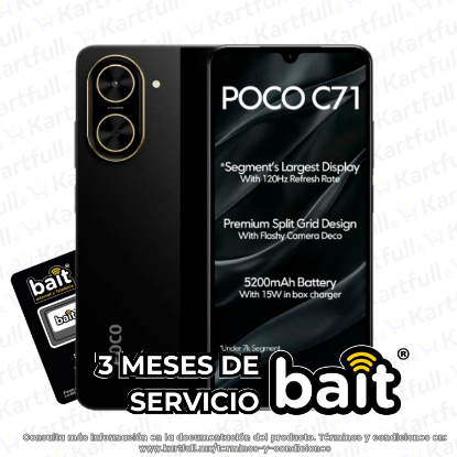 Imagen de Xiaomi Poco C71 Negro 3Gb Ram 64Gb Dual Sim Mx