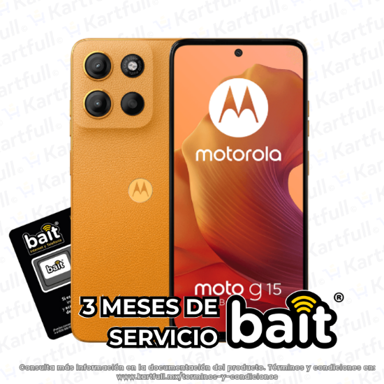Imagen de Motorola G15 Naranja 4GB Ram 256GB Dual Sim Importado
